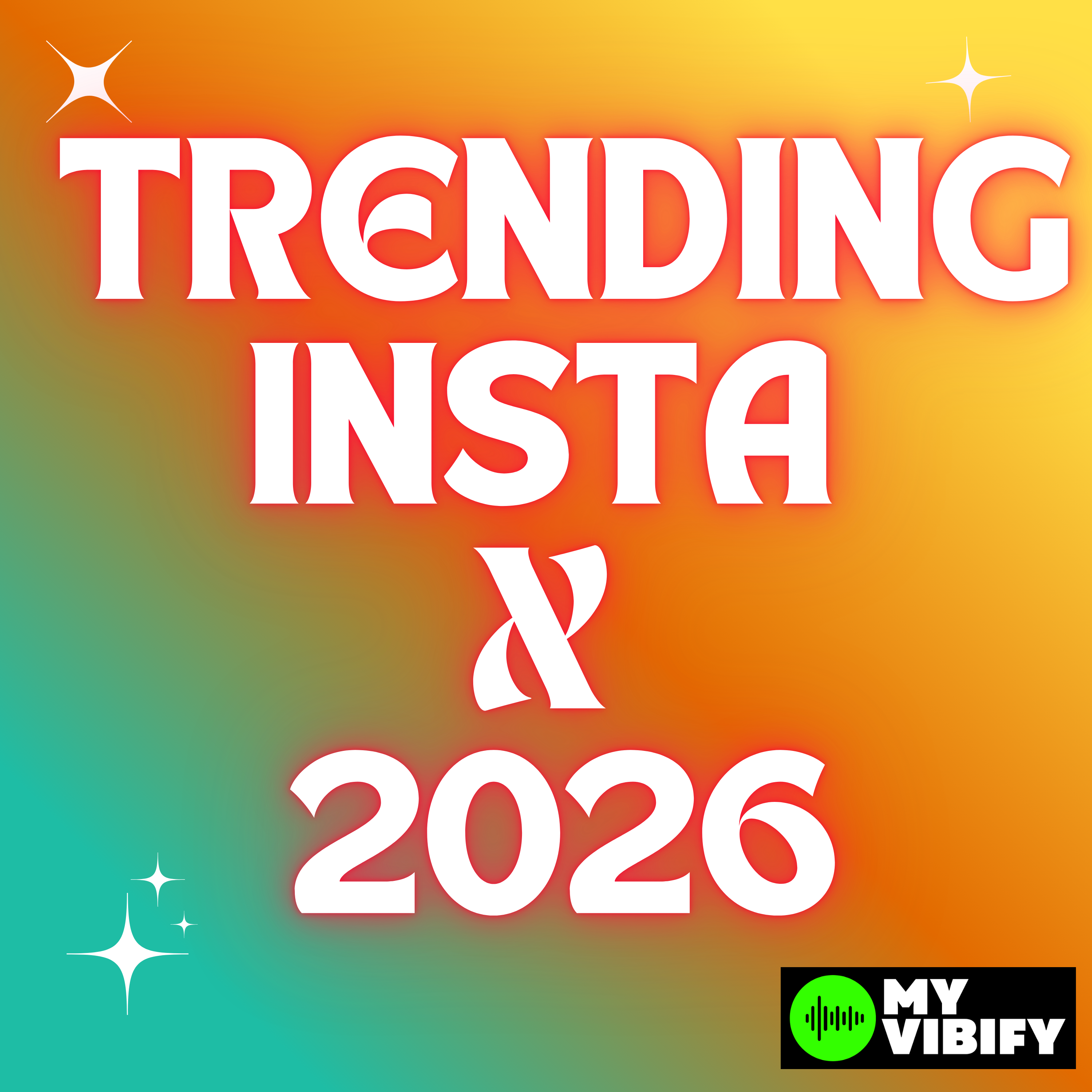 Rock playlist cover with electric guitar and concert stage lighting