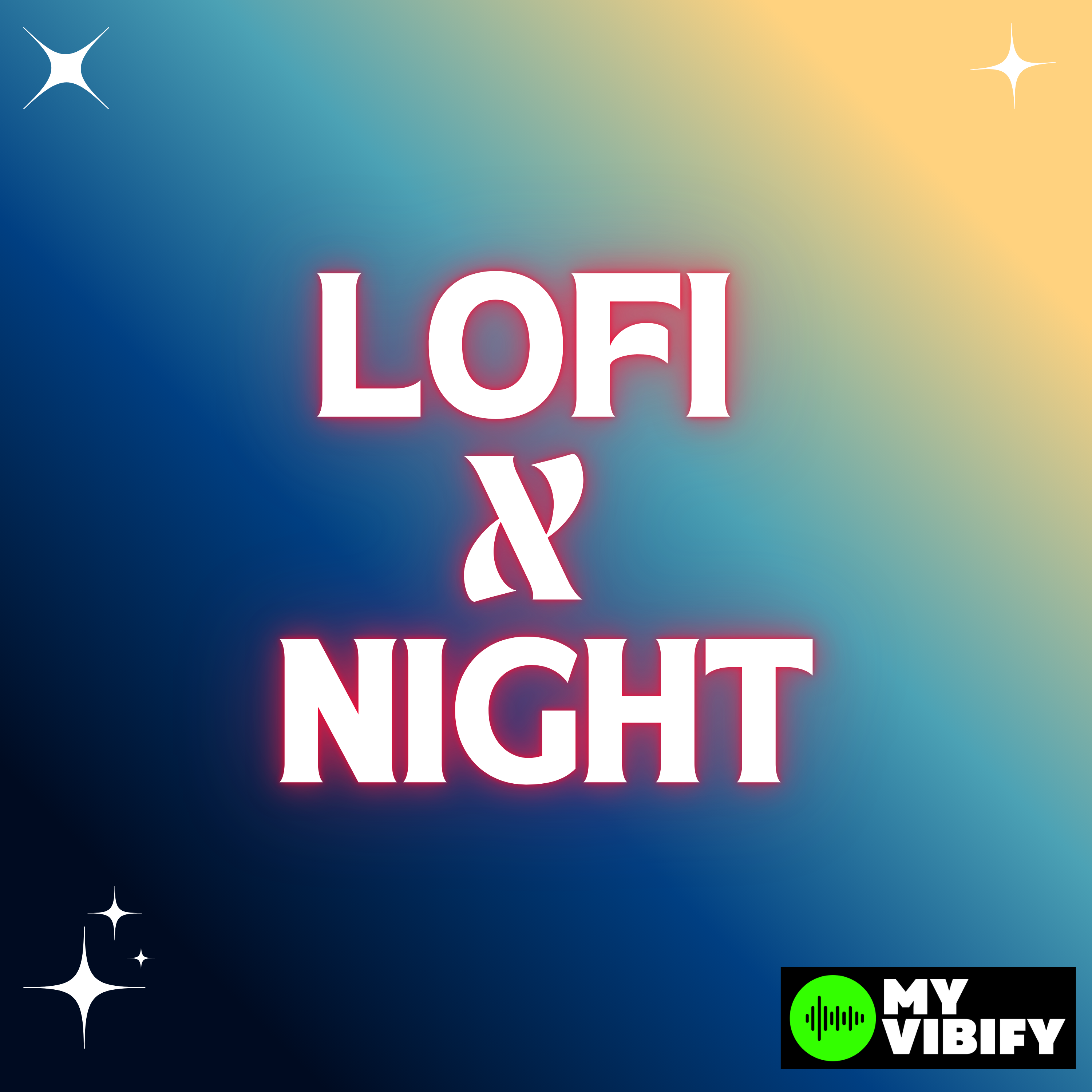 Classic rock playlist cover with vintage vinyl records and retro aesthetic