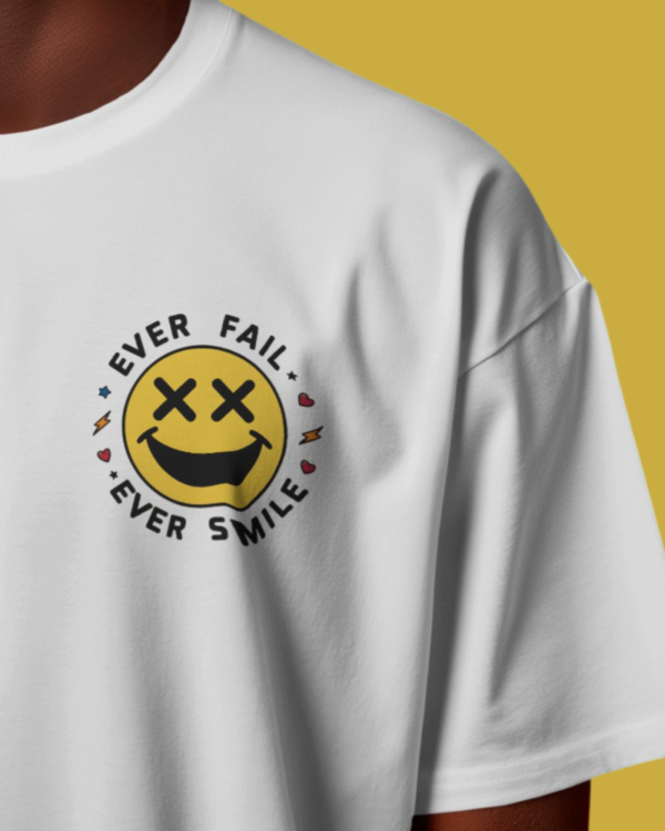 Positive smiley oversized t-shirt - Image 4